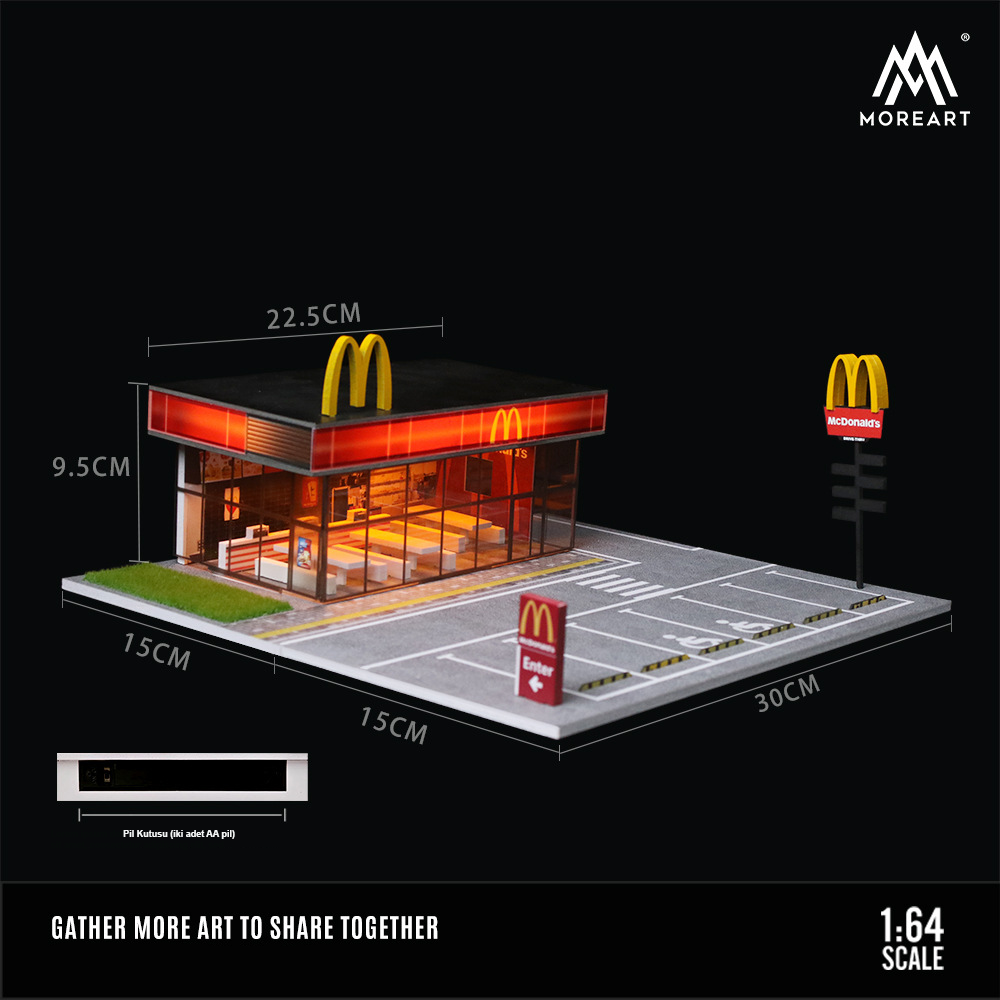 1:64 MC Donalds Otopark Maketi